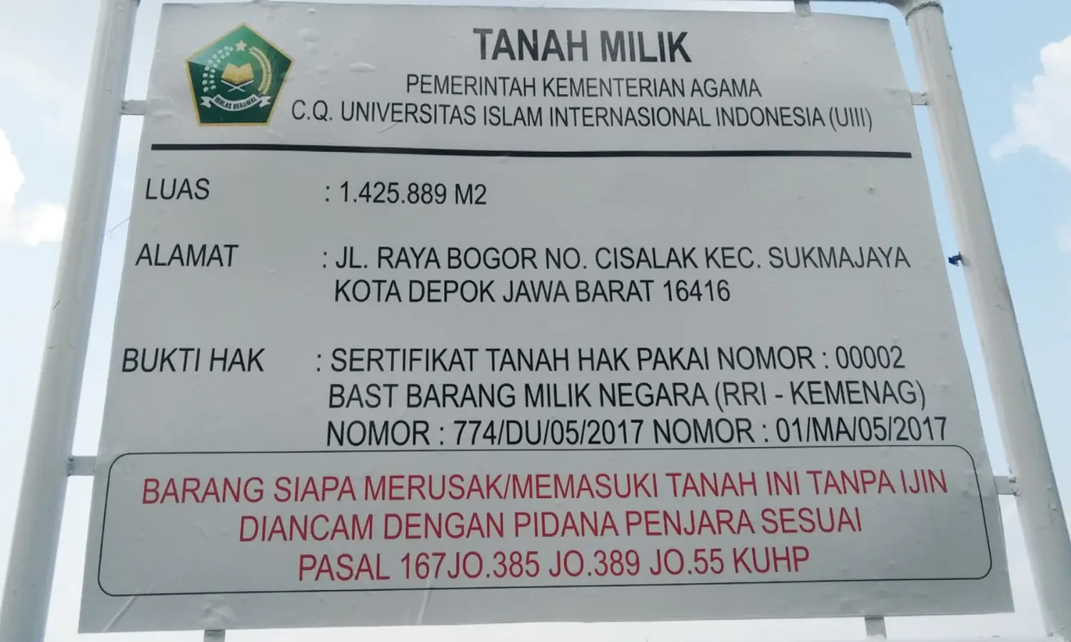 UIII Gusur Kebun Petani Garapan di Depok, LBH Jakarta: Itu Pelanggaran HAM!